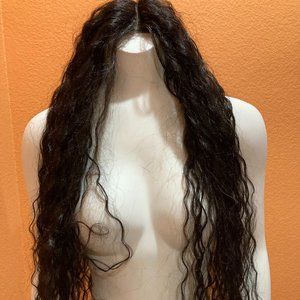 New Long Brown  Wavy Wig Looks Like Real Hair